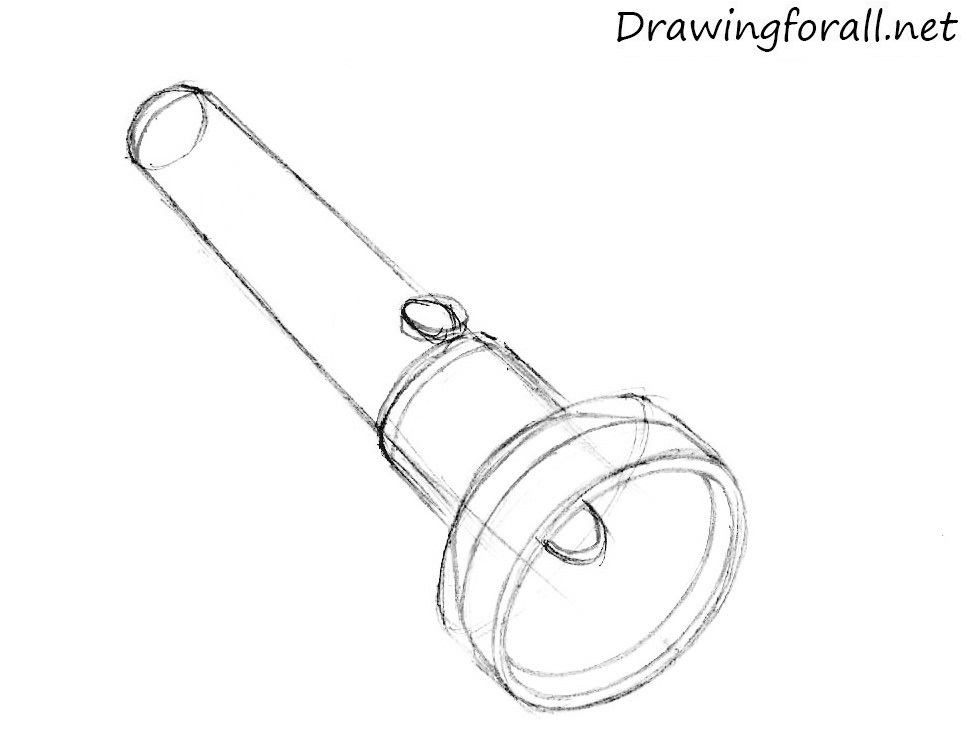 How to Draw a Flashlight | Drawingforall.net