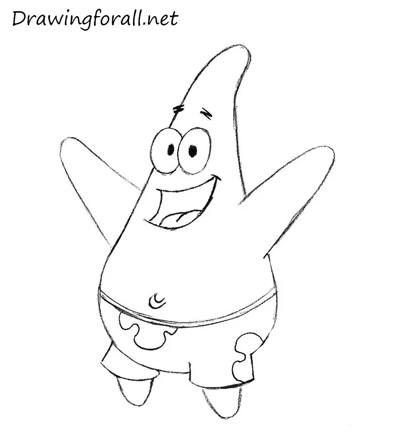How To Draw Patrick Star Drawingforall Net