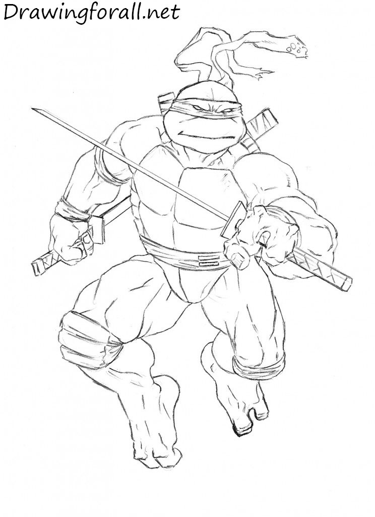 How to Draw Leonardo from TMNT | Drawingforall.net