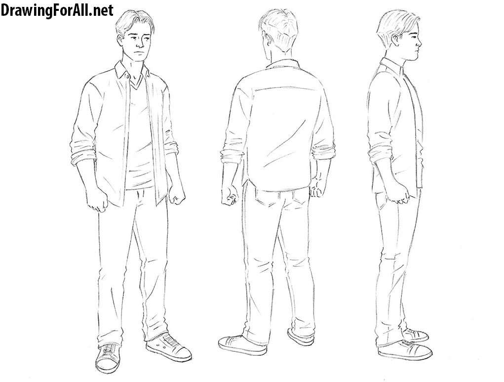 How to Draw a Man for Beginner | Drawingforall.net