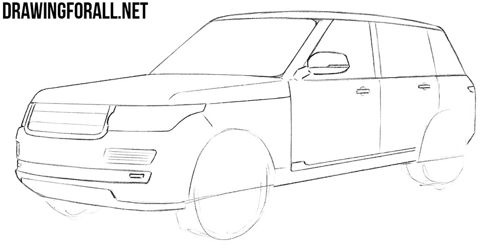 Как рисовать рендж ровер