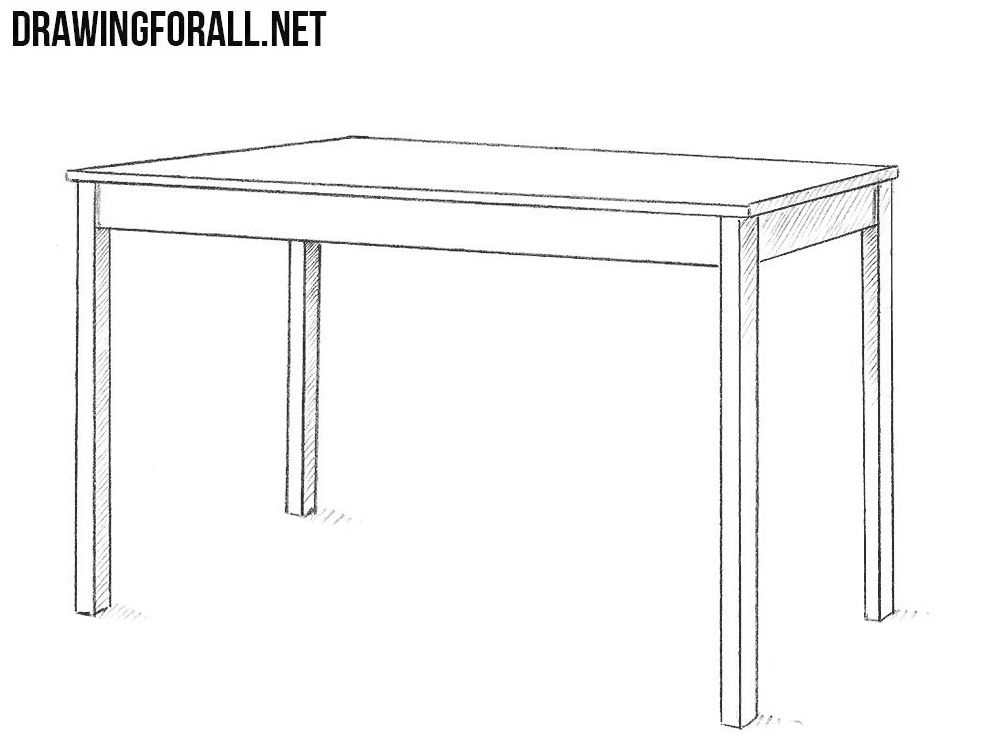 How to Draw a Table Step by Step | Drawingforall.net
