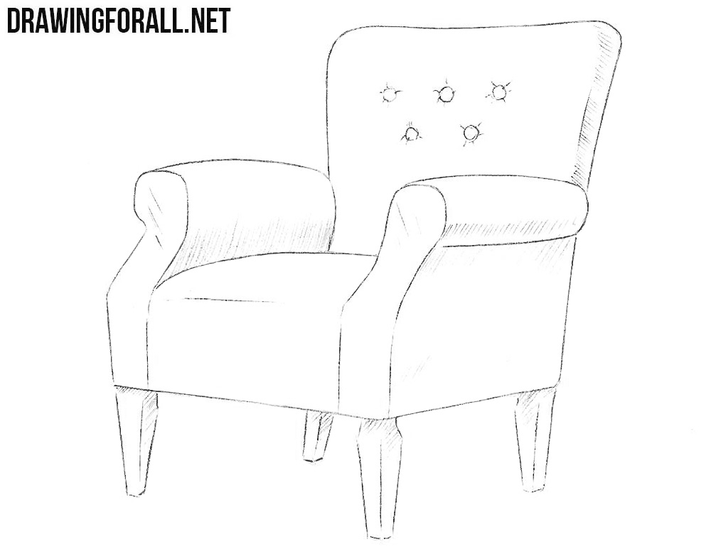 How to Draw an Armchair | Drawingforall.net