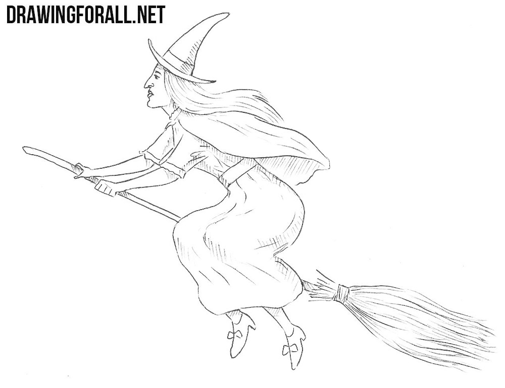 How to Draw a Witch | Drawingforall.net