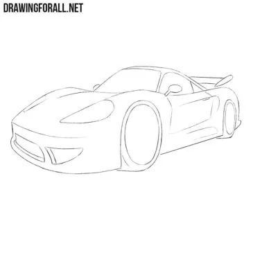 how to draw a cartoon sports car 365x365