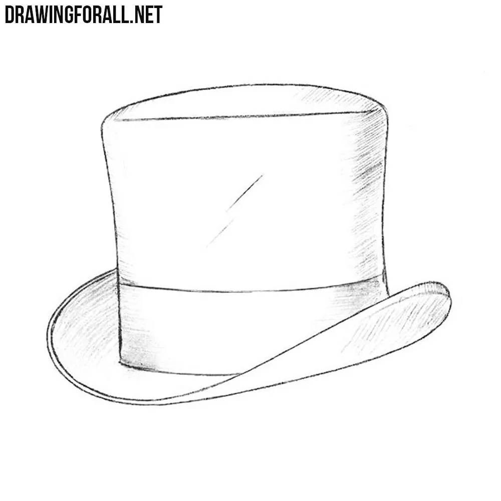 How To Draw A Top Hat Easy Drawings Teaching Painting And Coloring