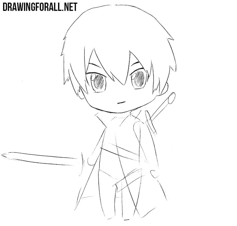 How to Draw Chibi Kirito | Drawingforall.net