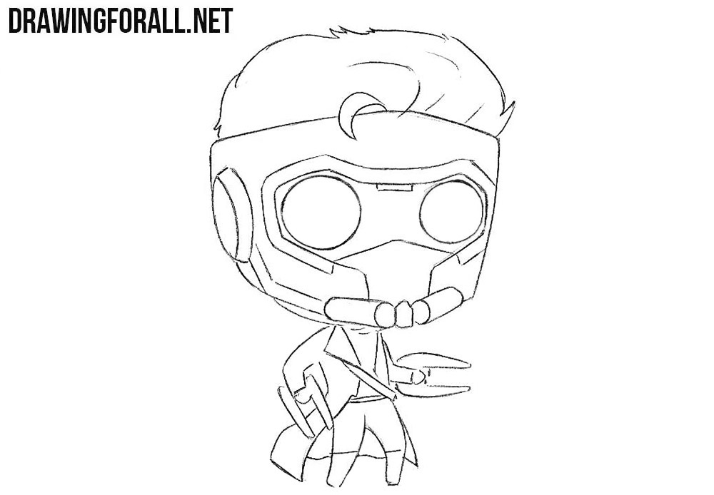 How to Draw Chibi Star Lord | Drawingforall.net