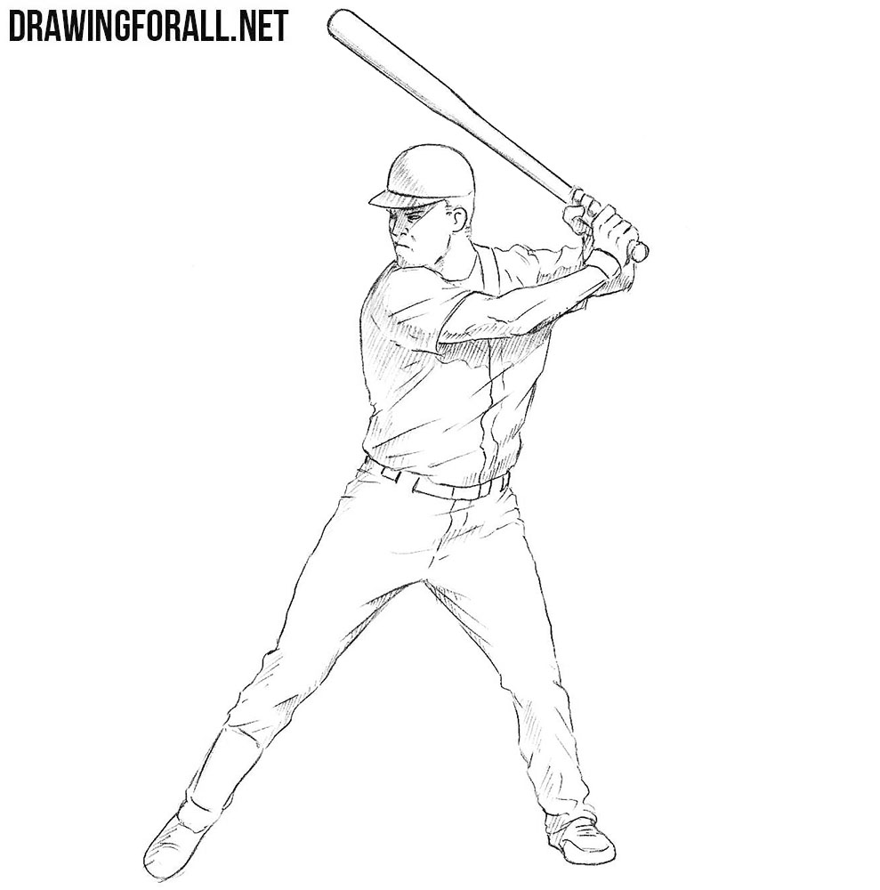 30 How To Draw A Baseball Player Hitting The Ball Step By Step