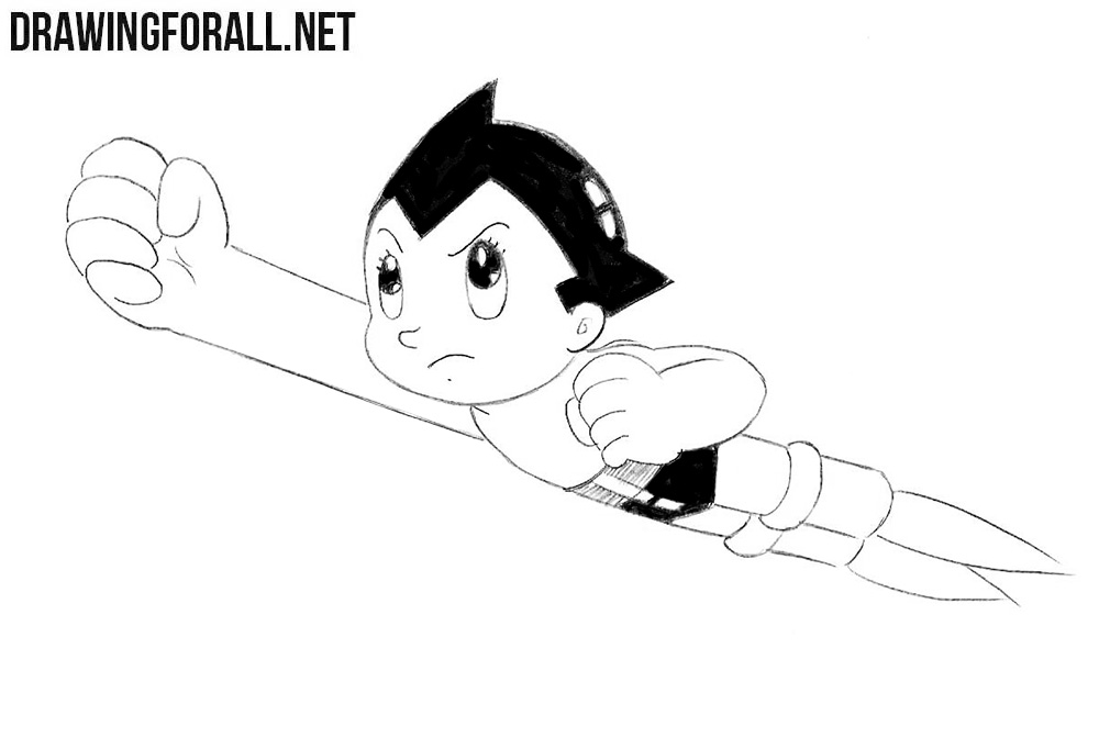 How To Draw Astro Boy Drawingforall Net Download this ten happy cartoon kids outline vector illustration now. drawingforall net