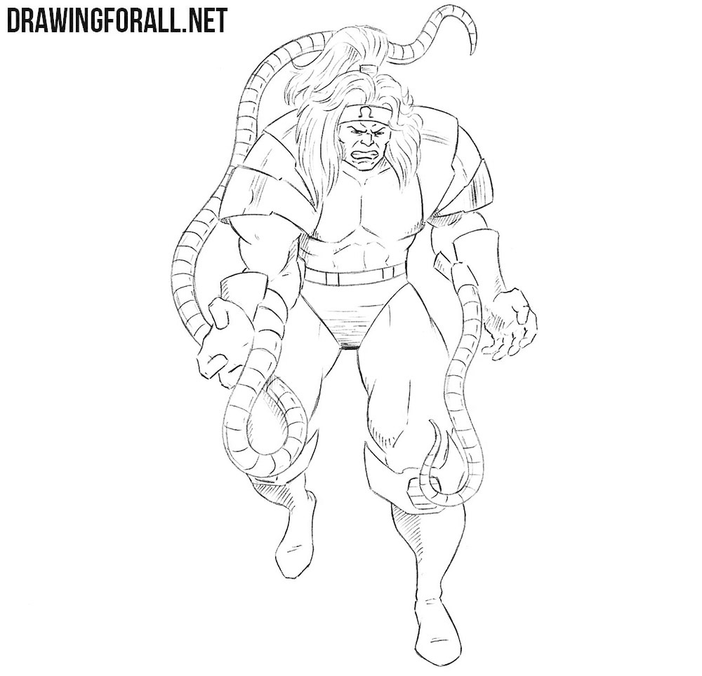 How to draw Omega Red