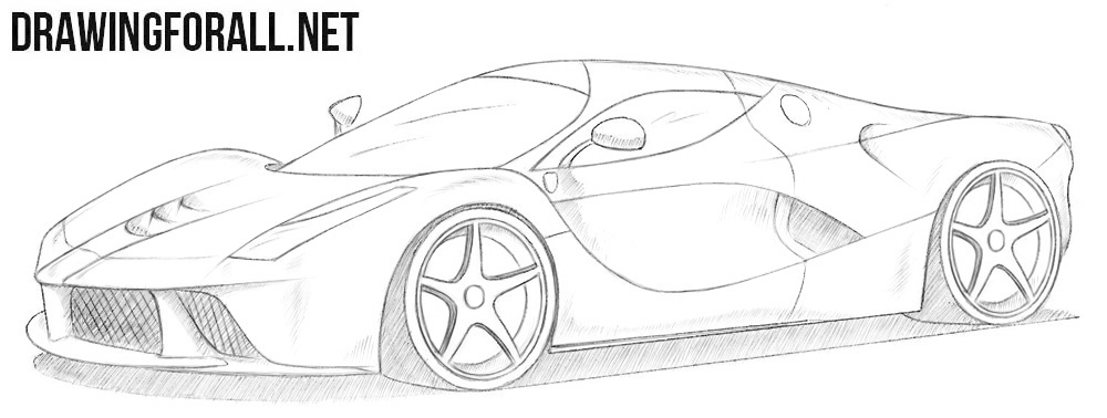 How to Draw a Ferrari Laferrari | Drawingforall.net