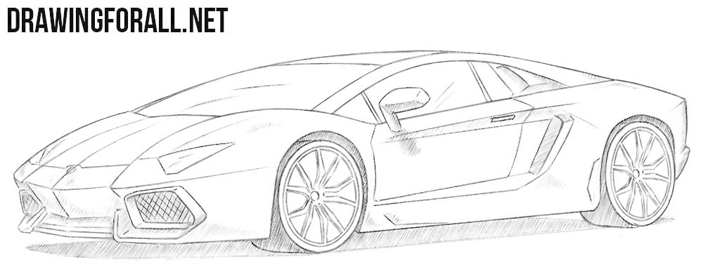 How to Draw a Lamborghini Aventador | Drawingforall.net