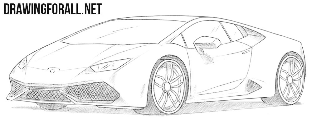 How to Draw a Lamborghini Huracan | Drawingforall.net
