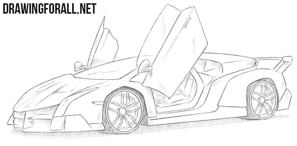 How to Draw a Lamborghini Veneno | Drawingforall.net