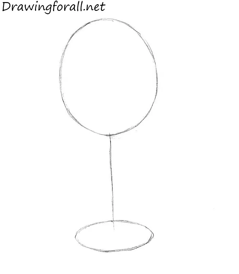 wineglass drawing