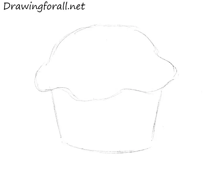 how to draw a cupcake