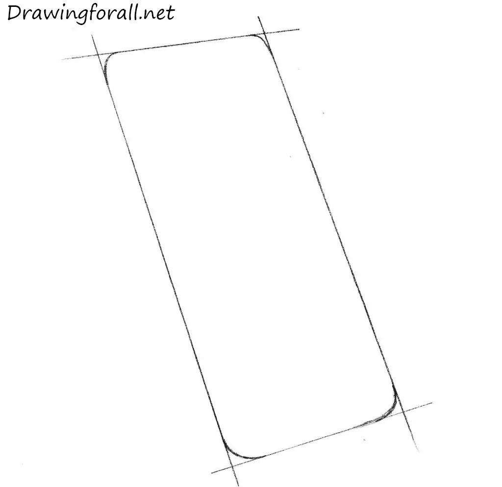 how to draw an iphone step by step