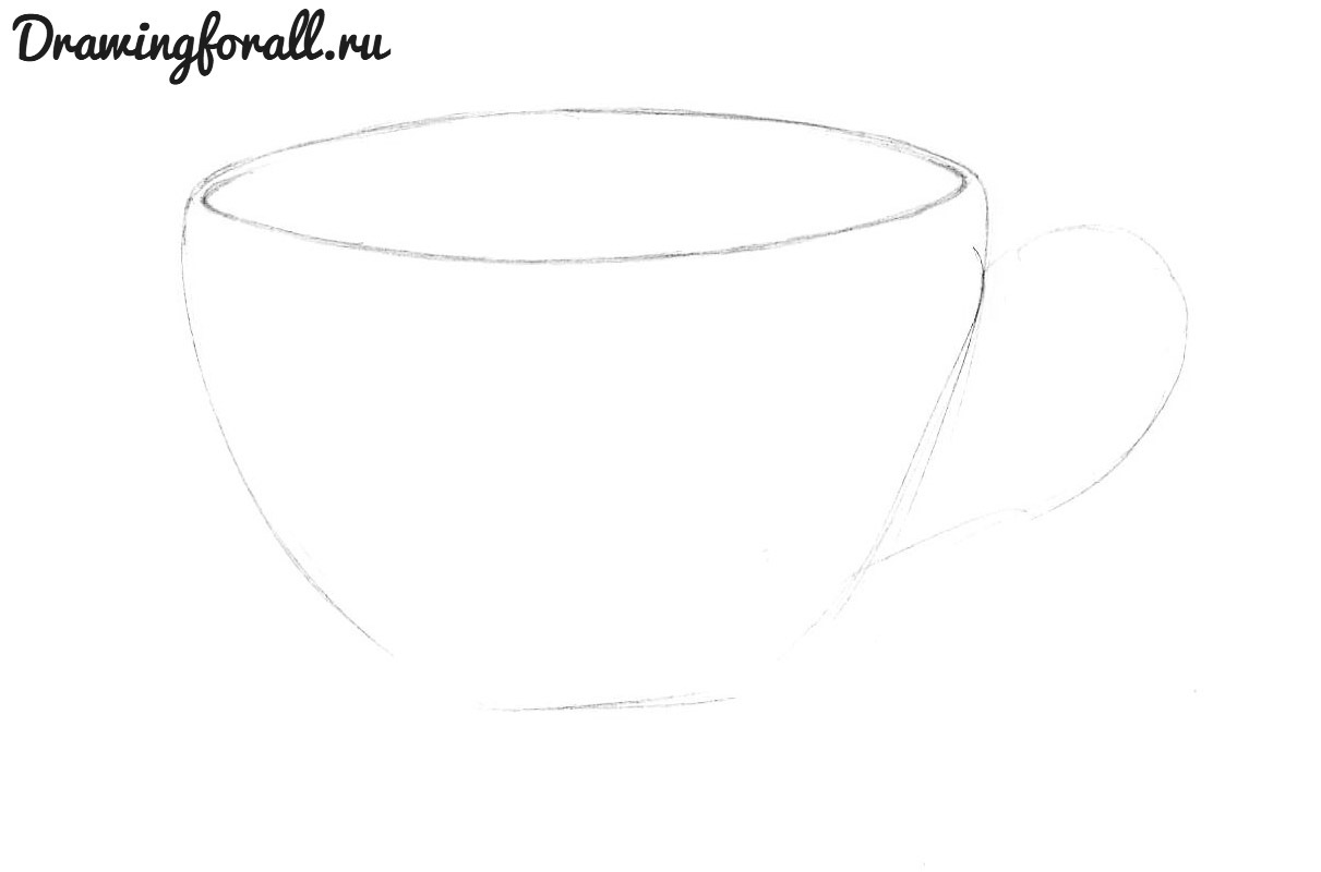 how to draw teacup step by step | Drawingforall.net