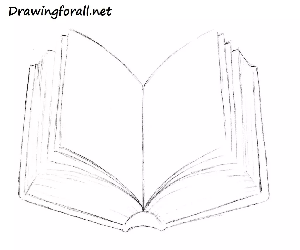 How to Draw an Open Book (Easy Step by Step Drawing and Coloring
