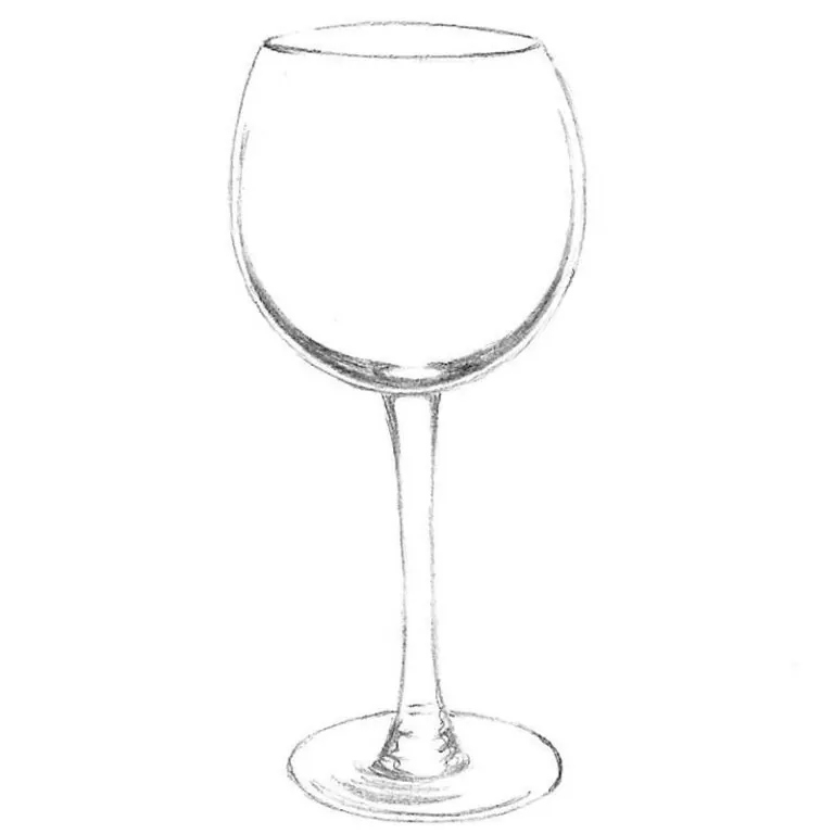 How to Draw a Wine Glass