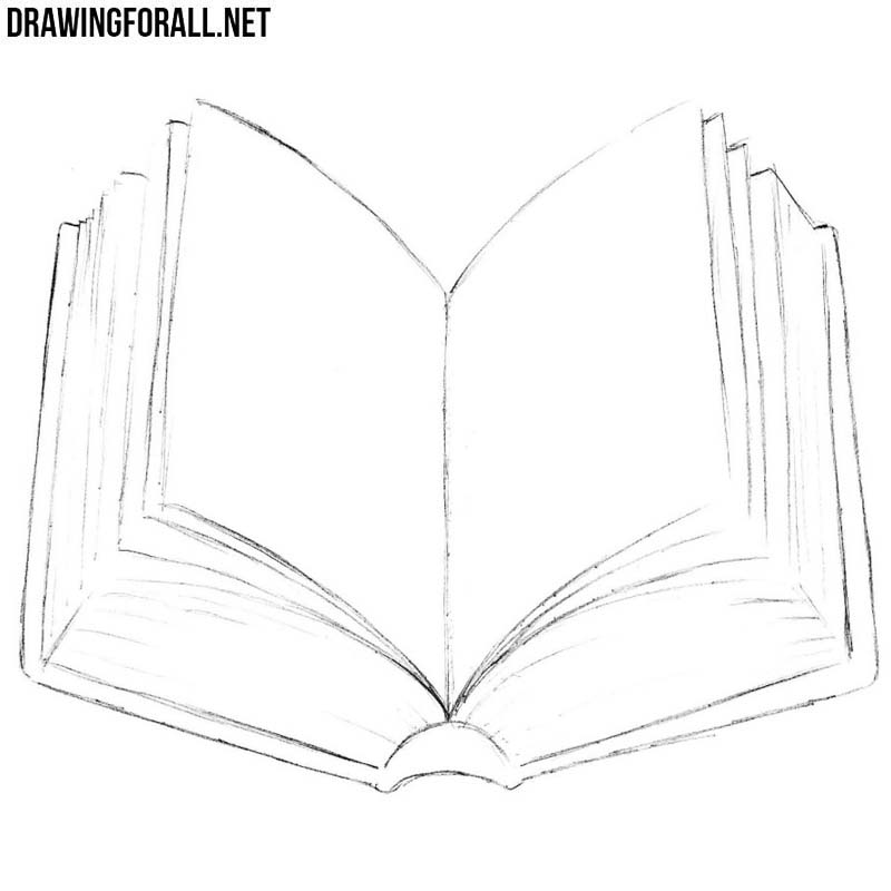 New Sketch Drawing Of Book for Kindergarten