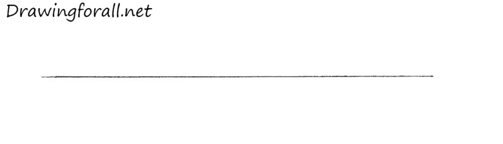 Sketch the arrow shaft base line