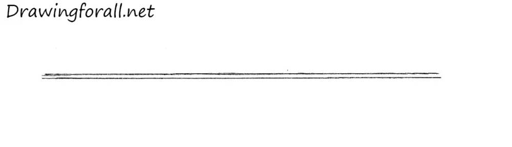 Draw the arrow shaft upper edge