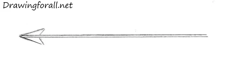 Draw the triangular arrowhead tip