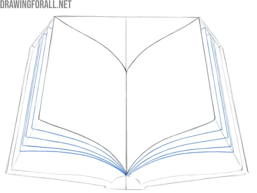 Draw out the book’s side pages