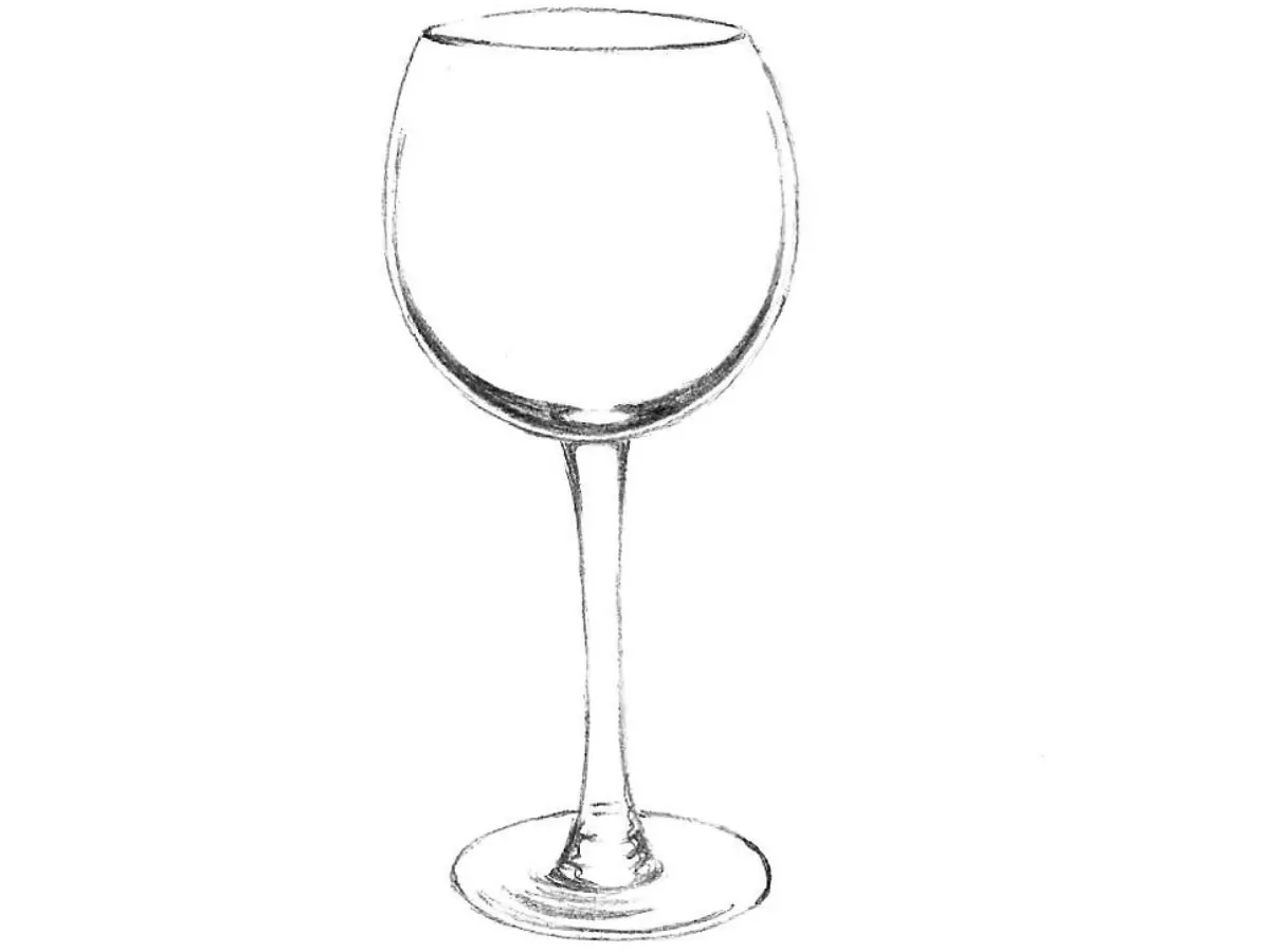 How to draw a wine glass featured image