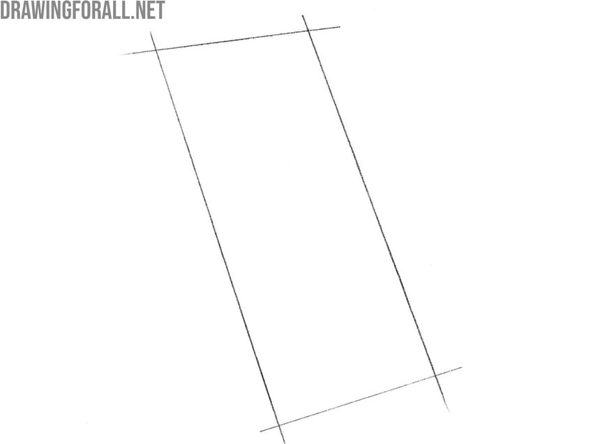 Sketch the top and bottom edges