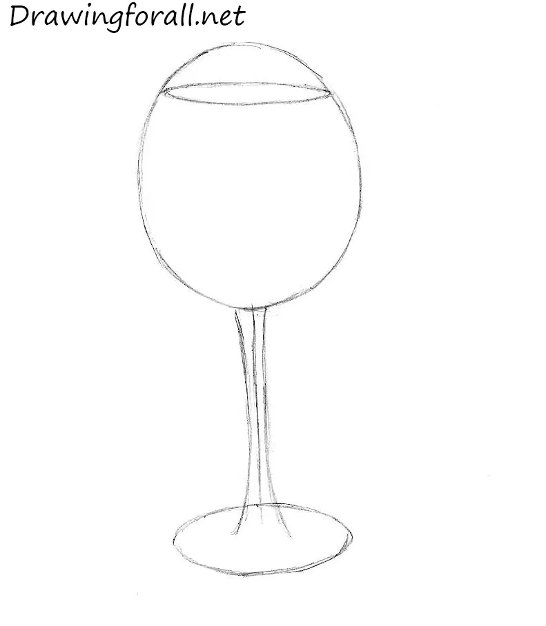 Define the glass stem and rim ellipse