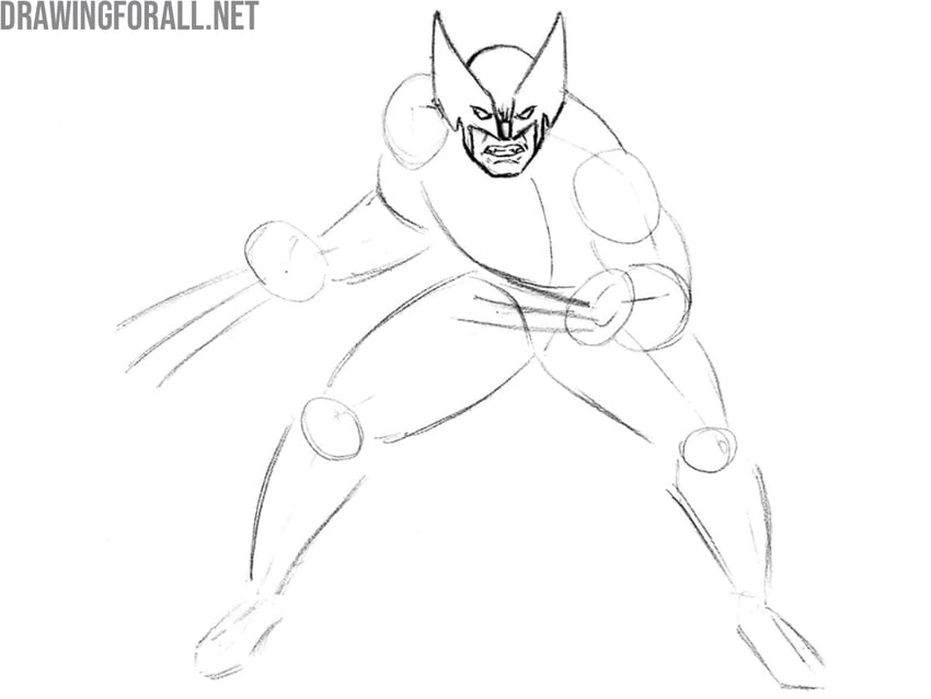 Draw Logan’s mouth and teeth