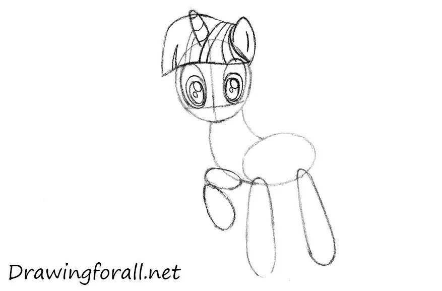 how to draw pony Sparkle