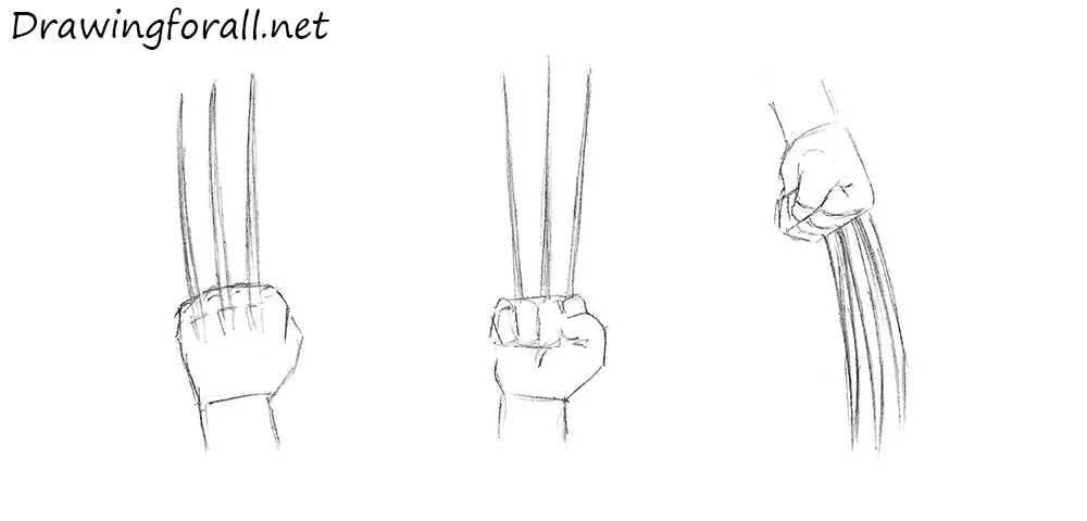 wolverine claws drawing