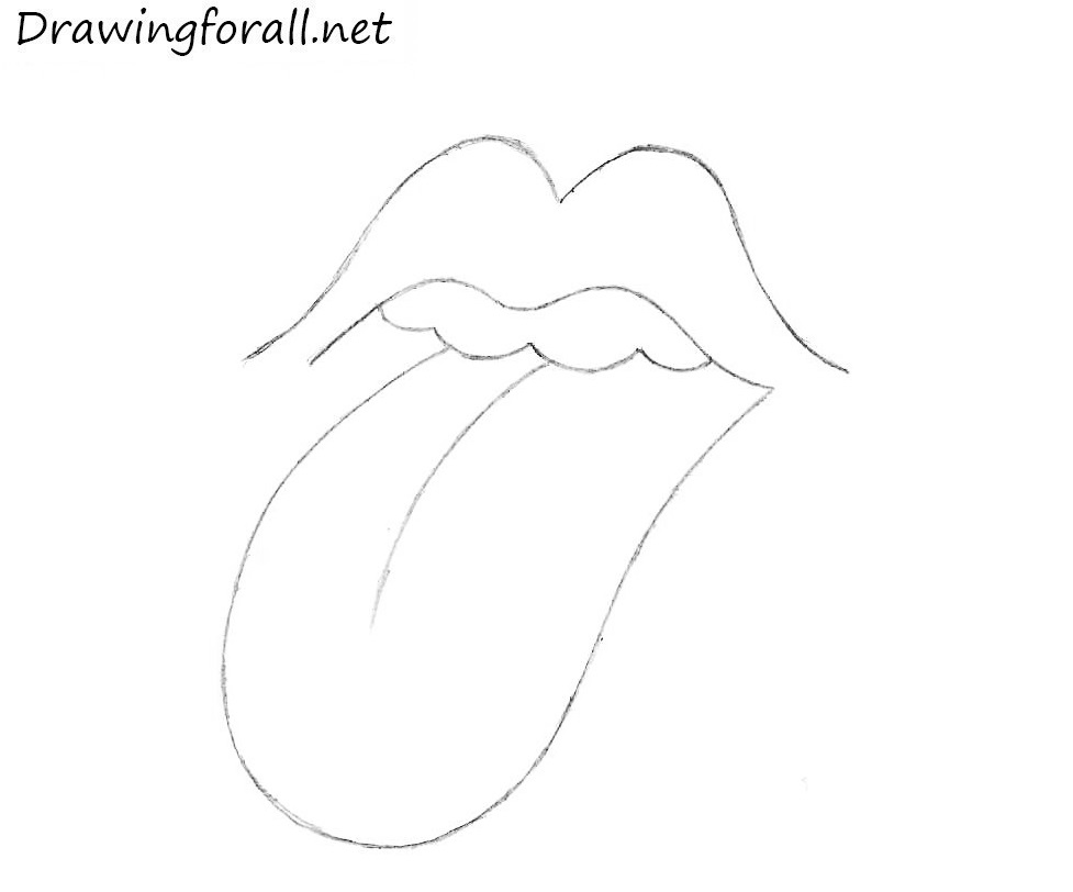 How to draw the rolling stones tongue and lips