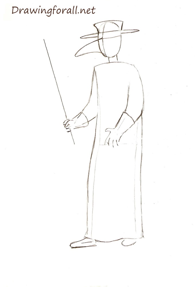 How to Draw a Plague Doctor step by step
