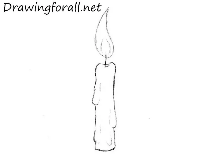 candle pencile drawing