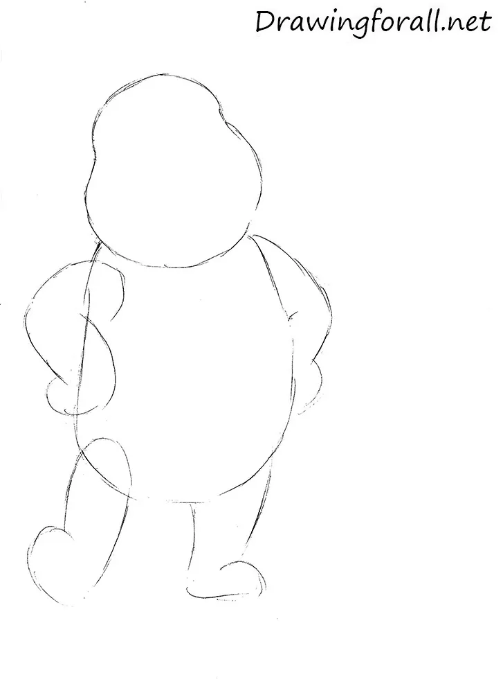 how to draw winnie the pooh easy