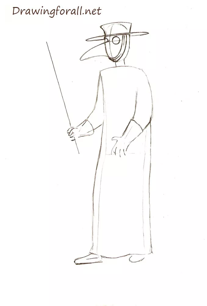 Plague Doctor drawing pencile