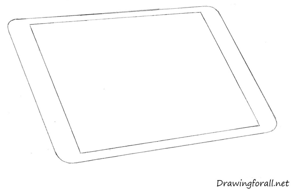 how to draw apple ipad step by step