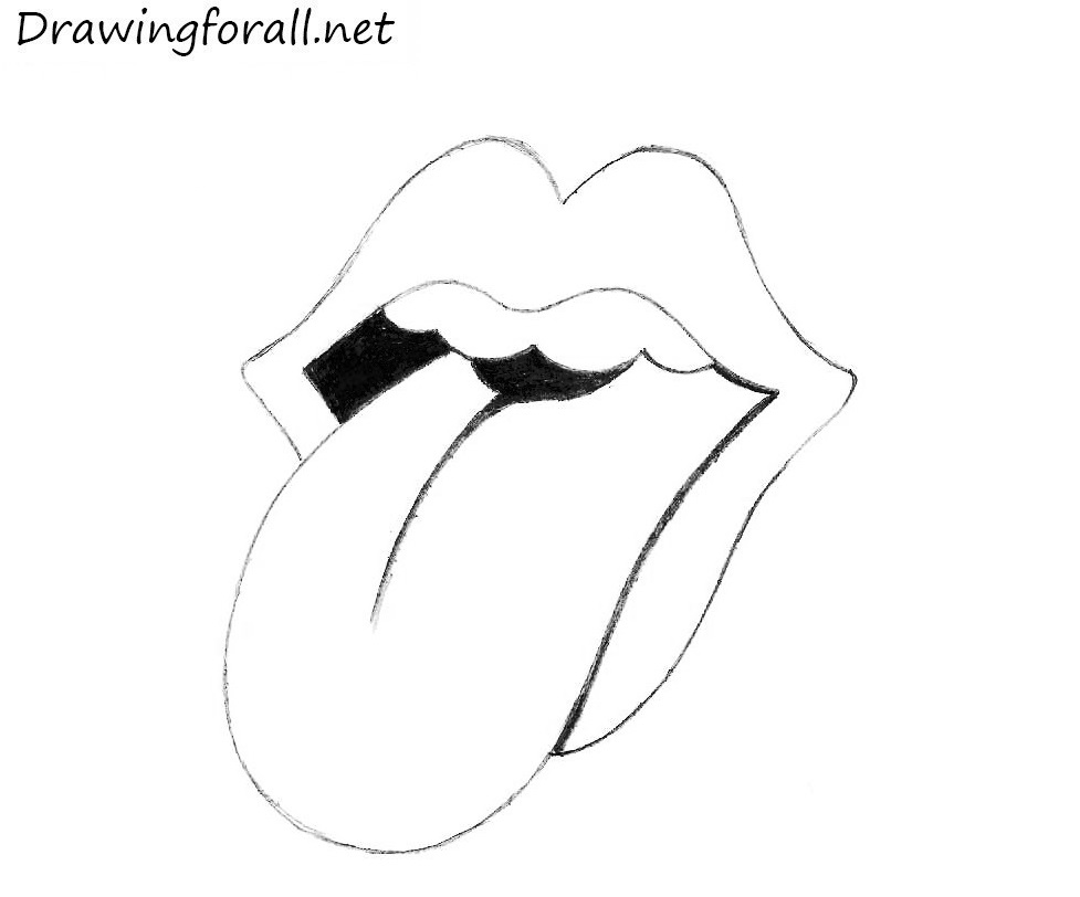 the rolling stones tongue and lips drawing