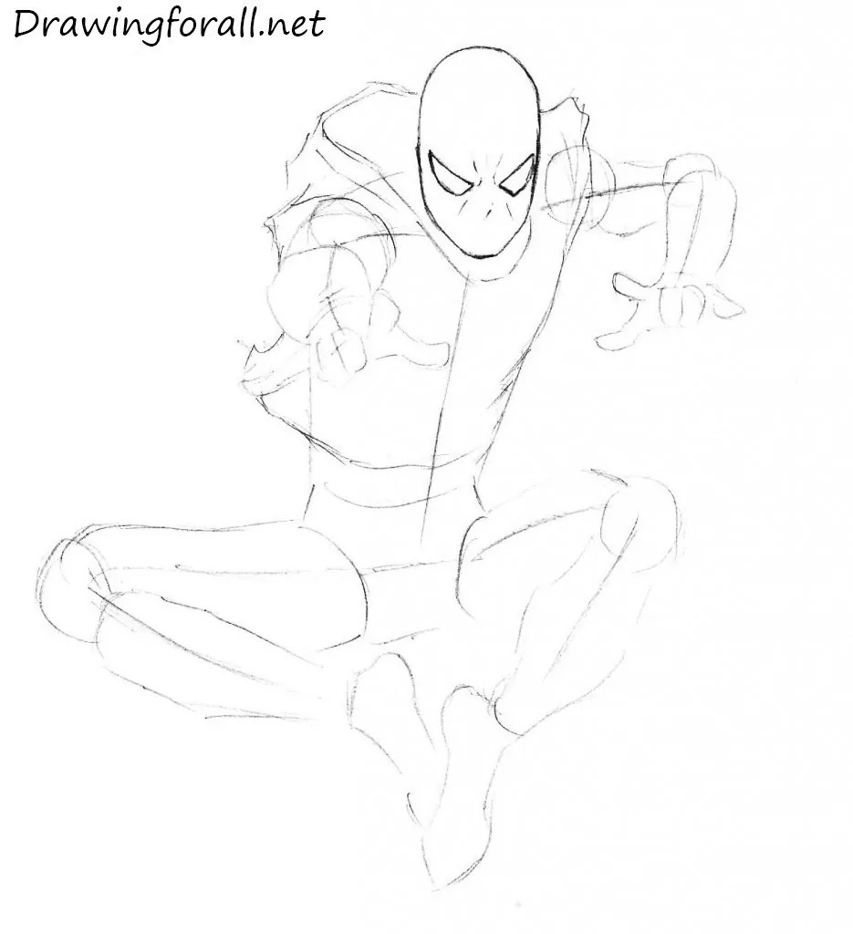 How to Draw Scarlet Spider step by step