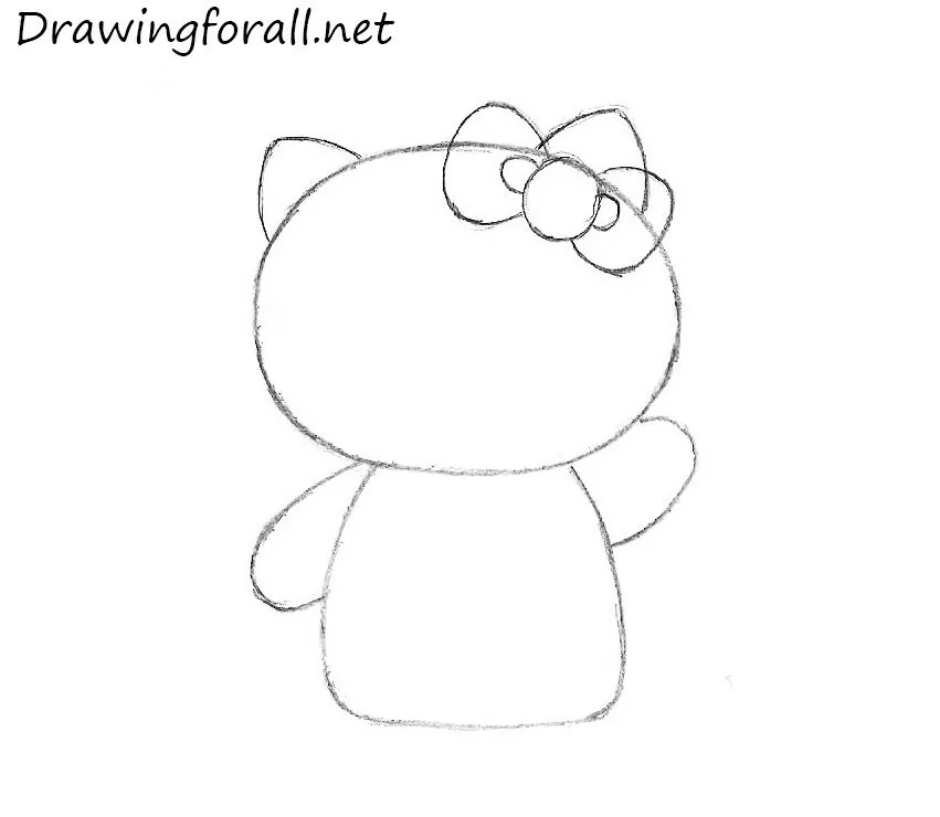 how to draw Hello Kitty bow