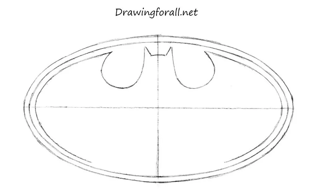 how to draw batman sign