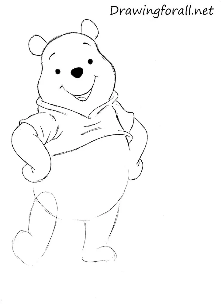 how to draw winnie the pooh step by step