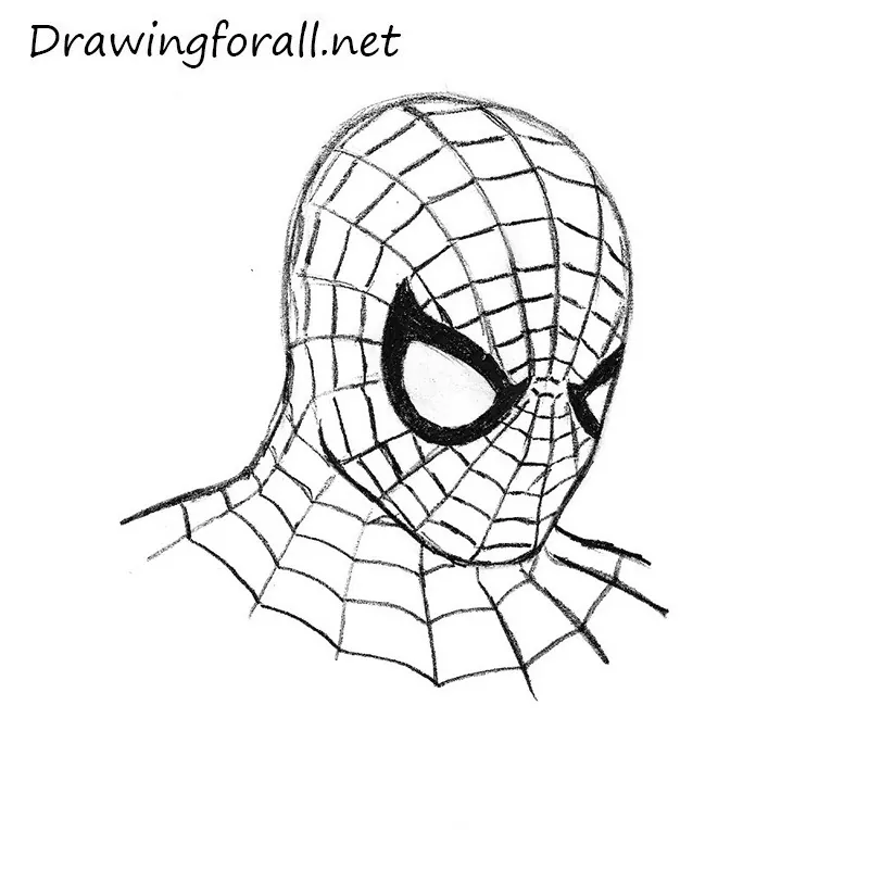 spider-man's mask drawing