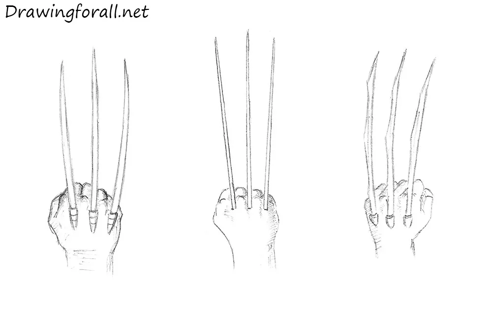 wolverine claws drawing