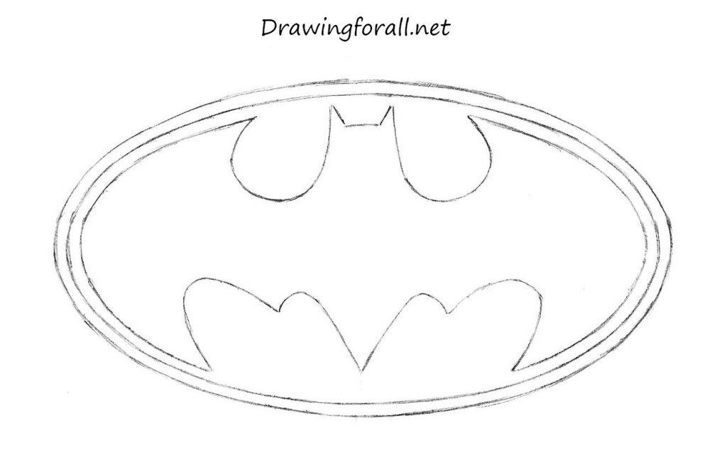 batman's logo drawing